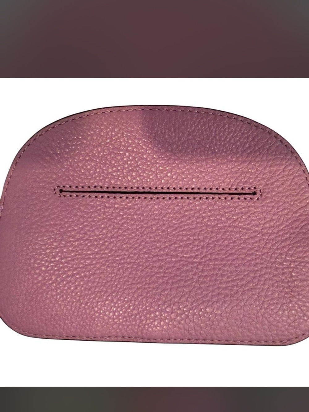 Coach Pinkish purple Pebbled Leather Crossbody with Gold Logo - Picture 4 of 5